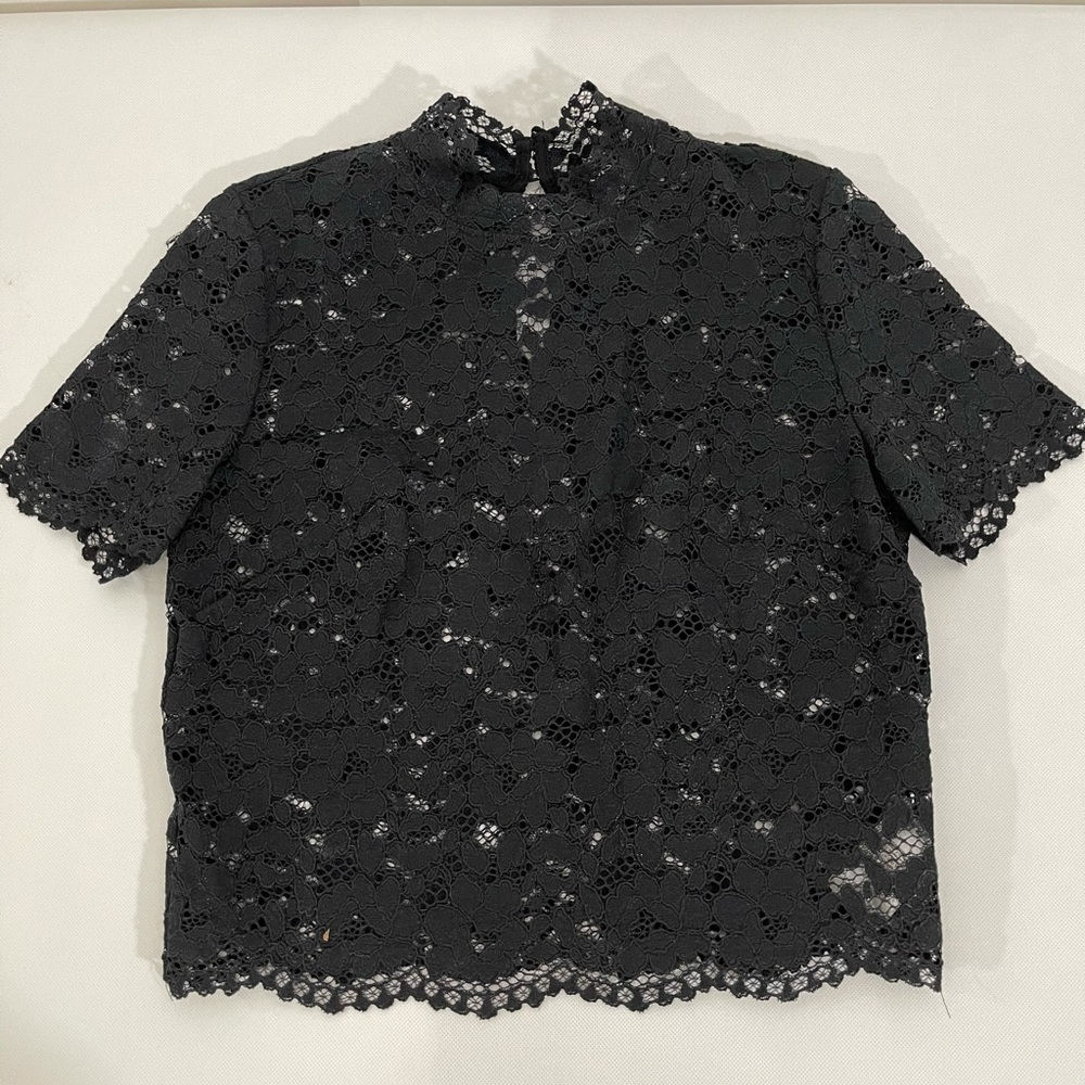 Bebe Black Lace Top Size XS